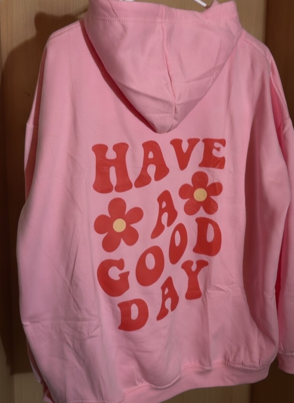 Bobeutou Pink Graphic Hoodie Sz XL NWT